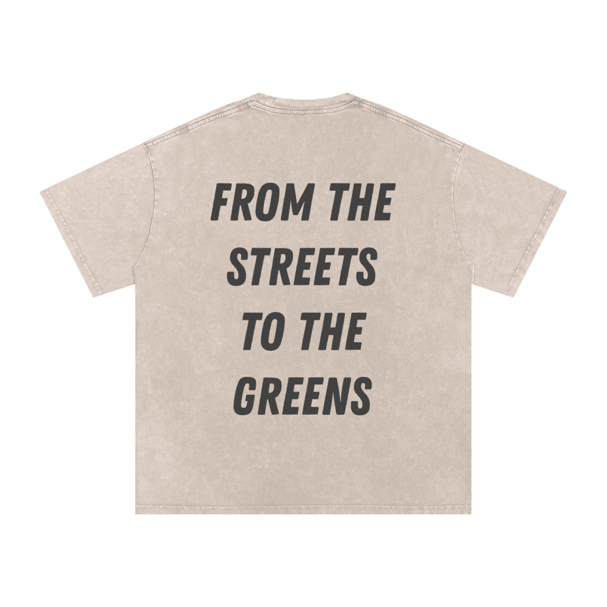 Snow Washed Oversized Cotton T-Shirt - Flipping Birdies