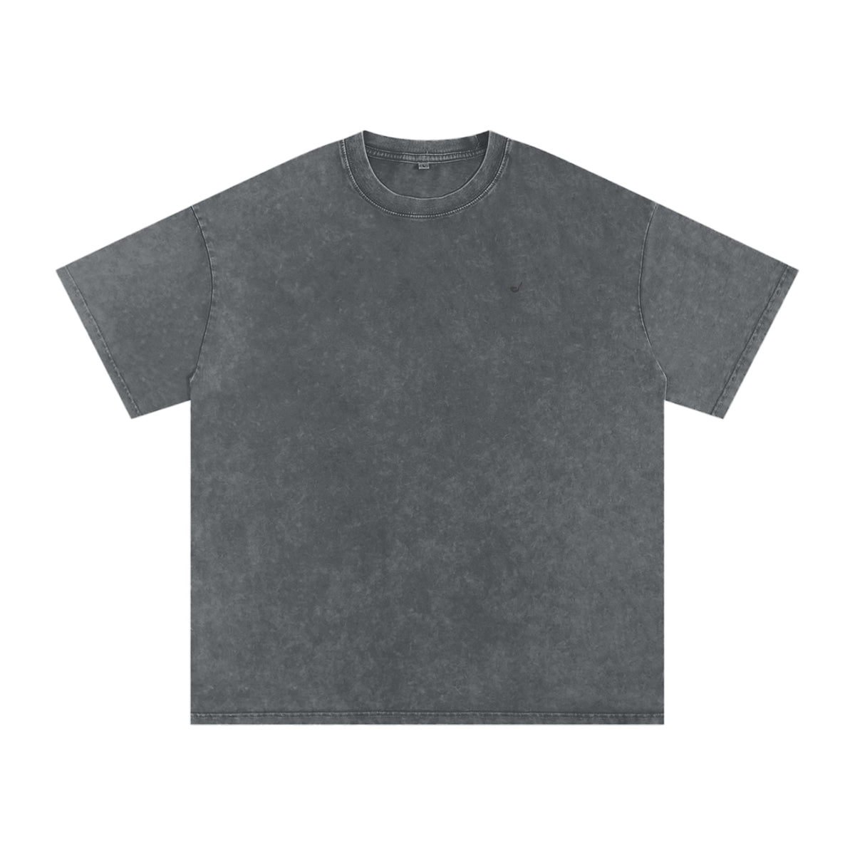 Snow Washed Oversized Cotton T-Shirt in Pirate Gray
