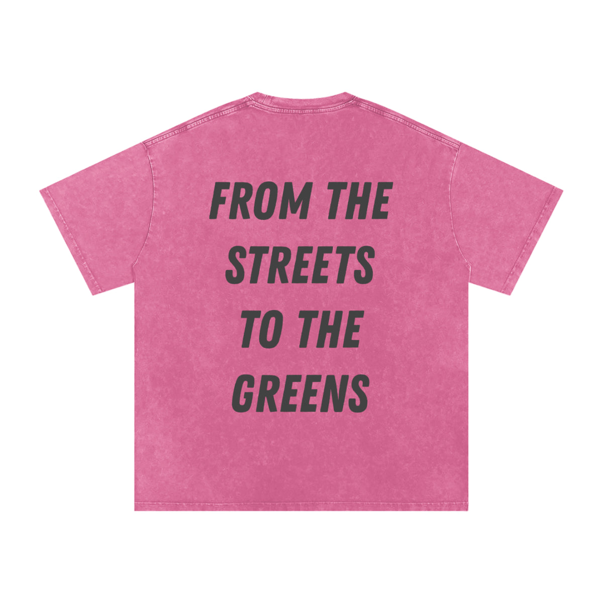 Snow Washed Oversized Cotton T-Shirt - Flipping Birdies