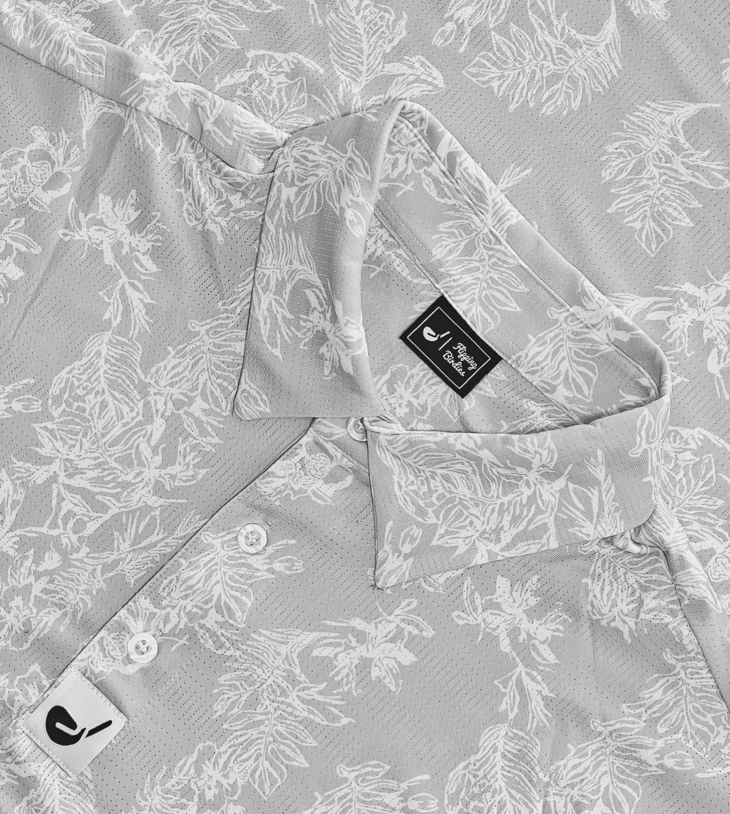 SMOKED FLORAL POLO - Flipping Birdies