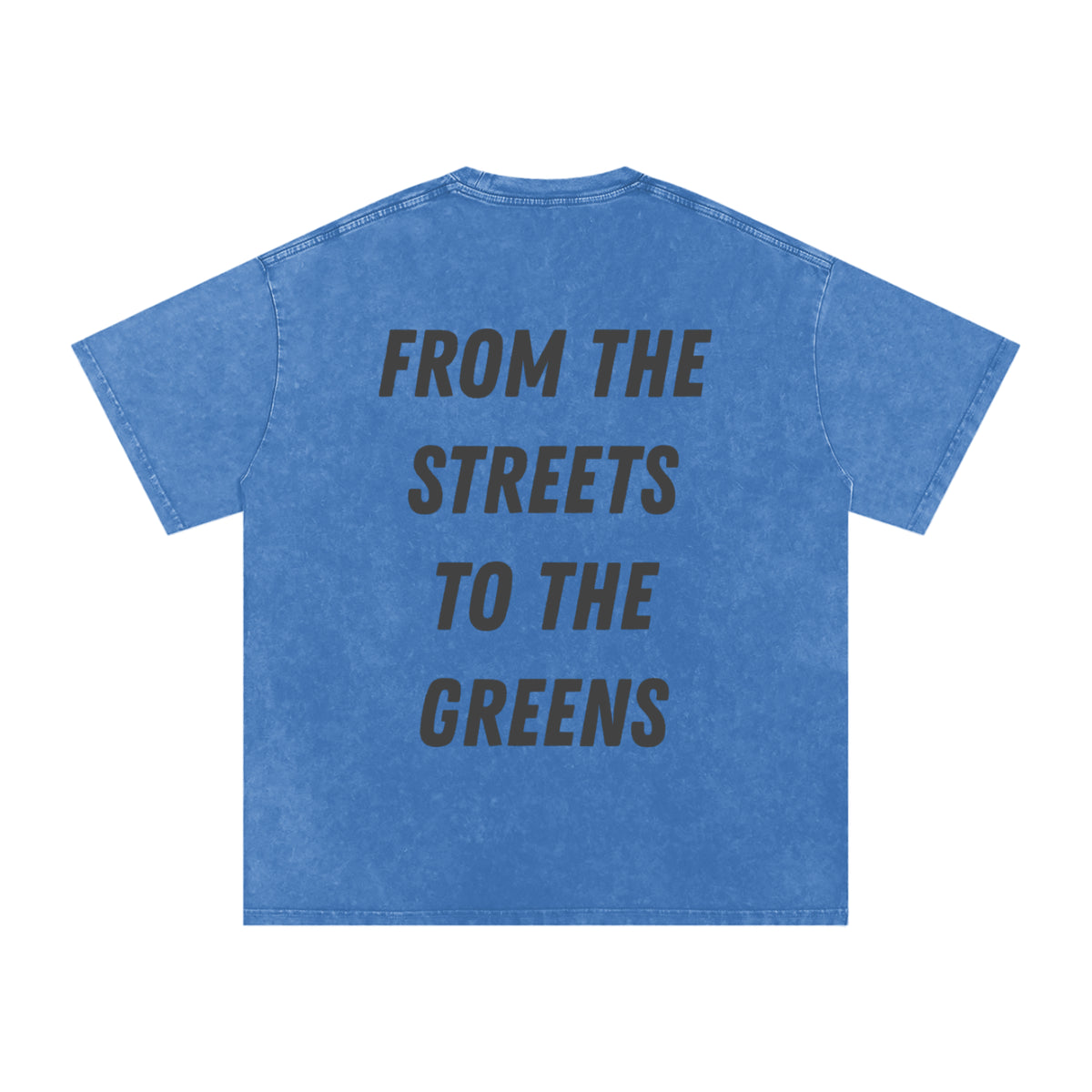 Snow Washed Oversized Cotton T-Shirt - Flipping Birdies