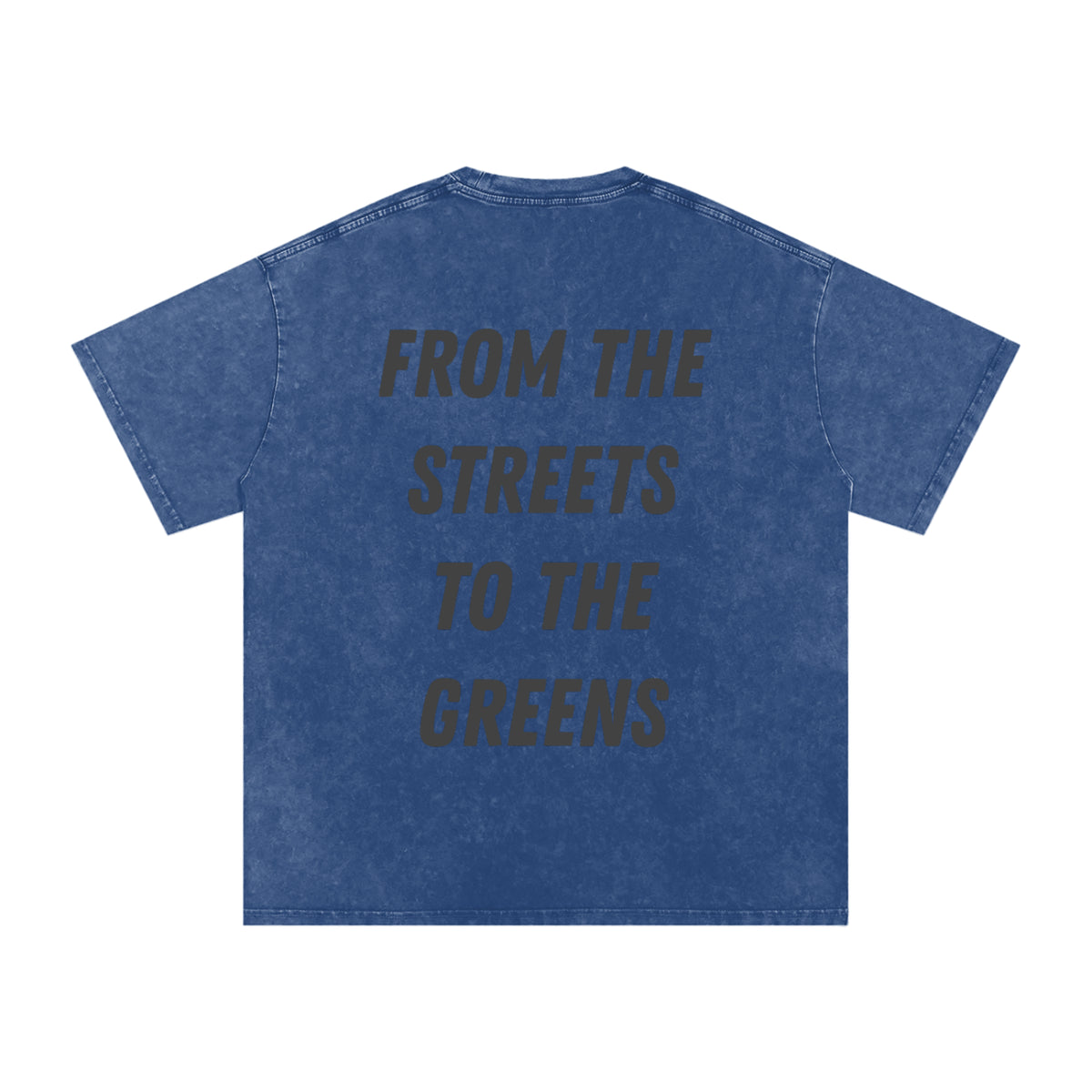 Snow Washed Oversized Cotton T-Shirt - Flipping Birdies