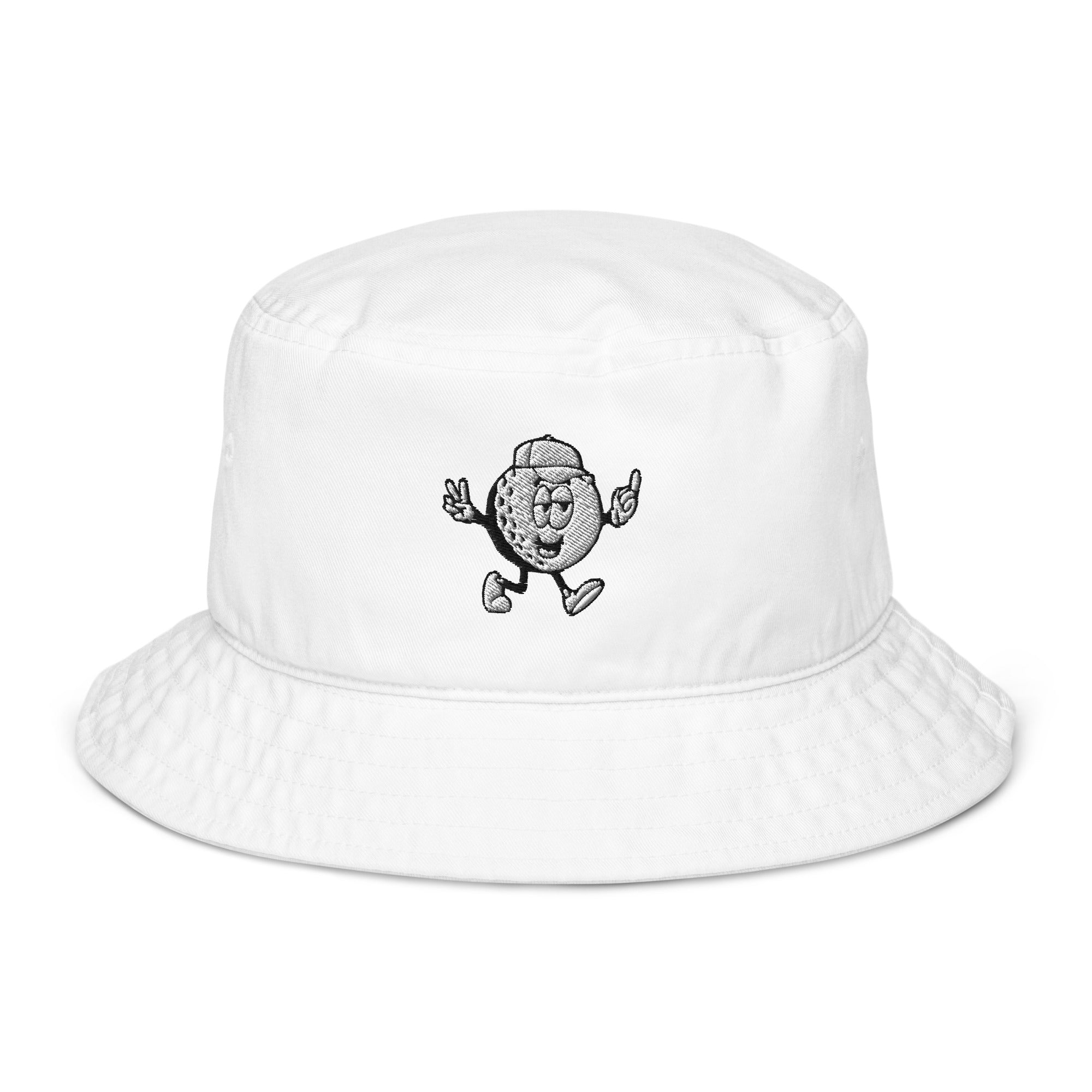 Birdie Ball Bucket Hat Bio White