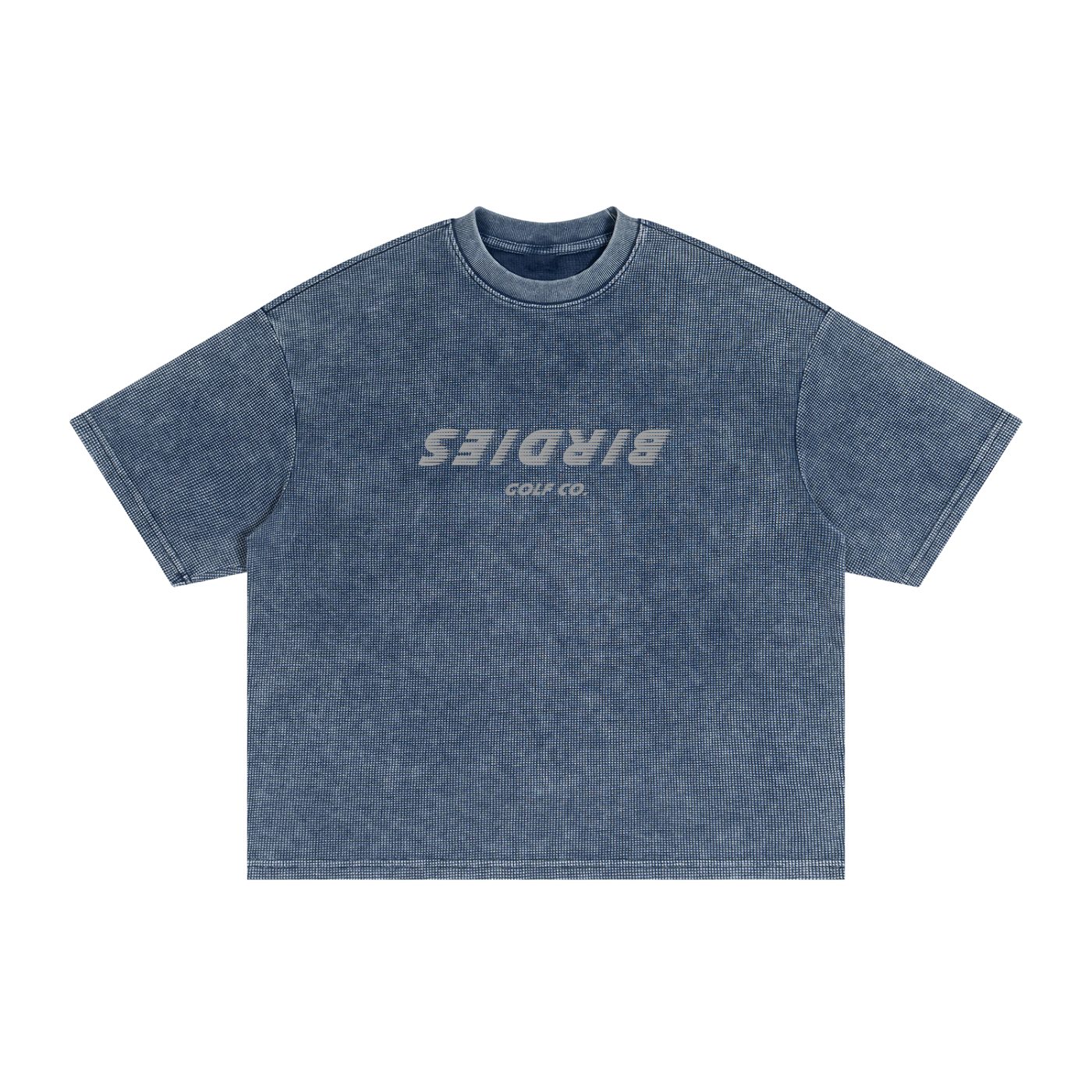 Short Cut Birdies Waffle Knit boxy Tee