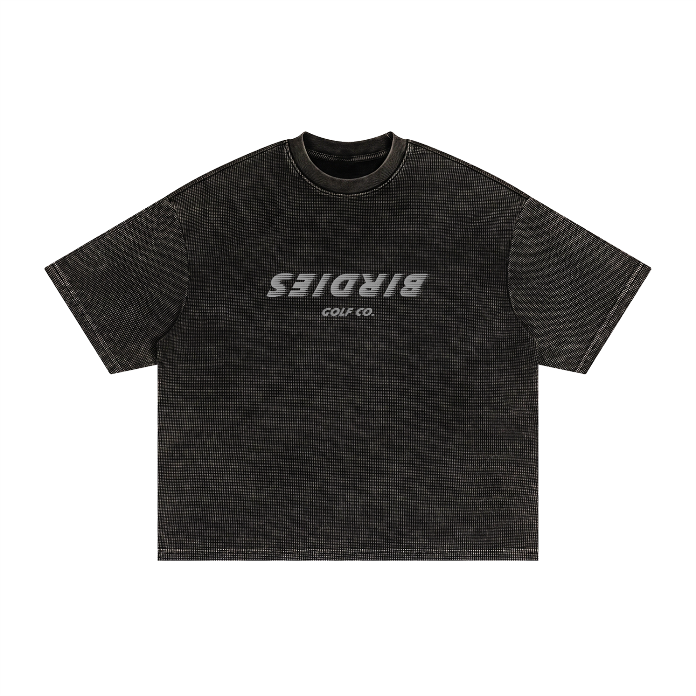 Short Cut Birdies Waffle Knit boxy Tee