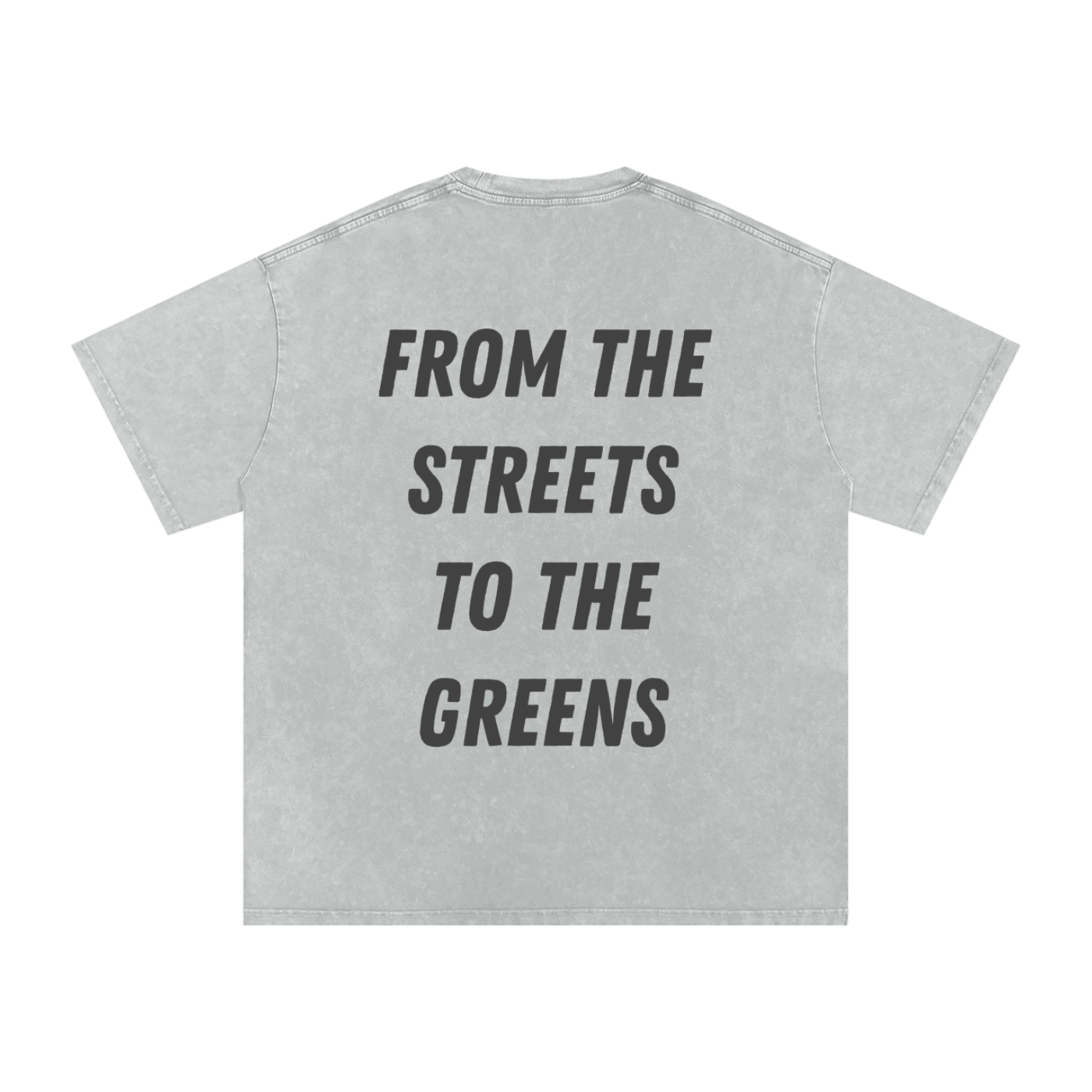 Snow Washed Oversized Cotton T-Shirt - Flipping Birdies