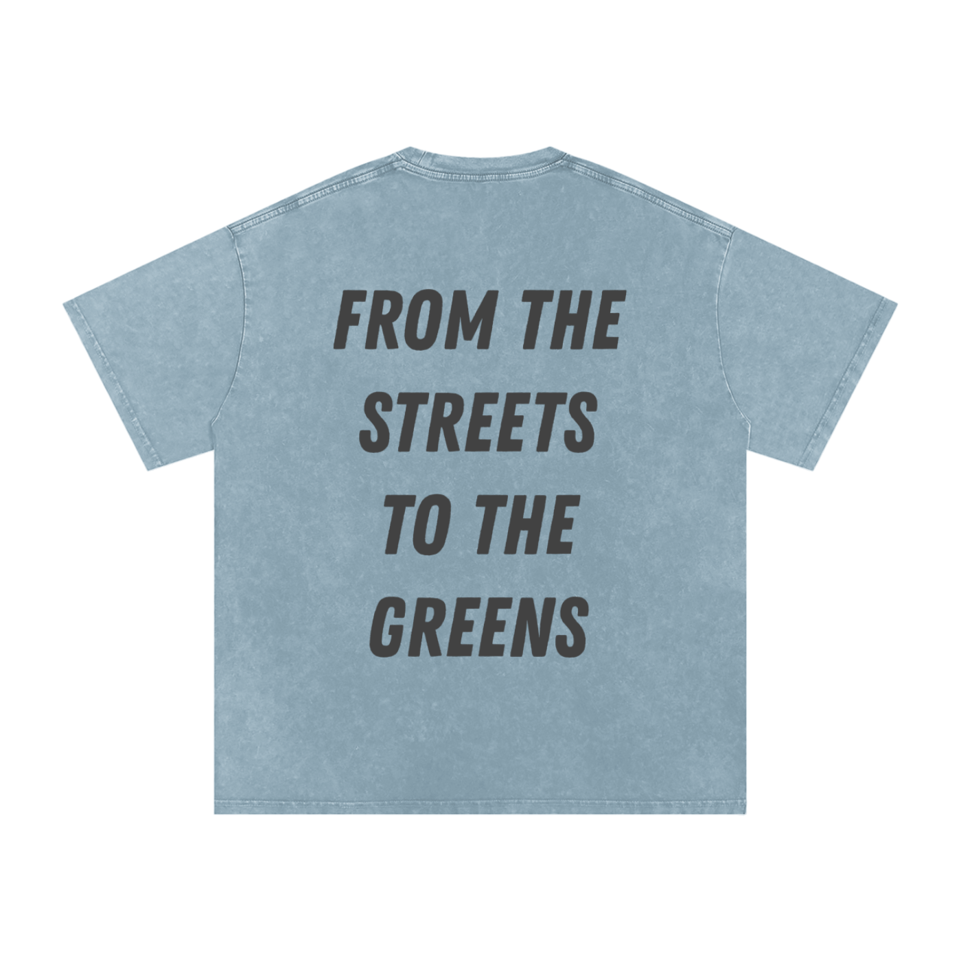 Snow Washed Oversized Cotton T-Shirt - Flipping Birdies