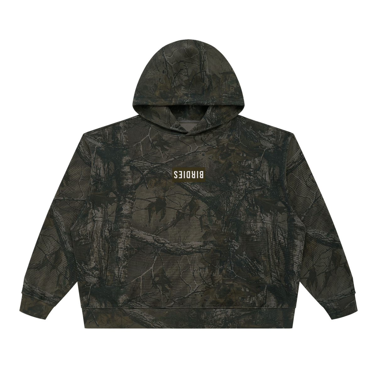 Waffle Camo Boxy Hoodie - Flipping Birdies