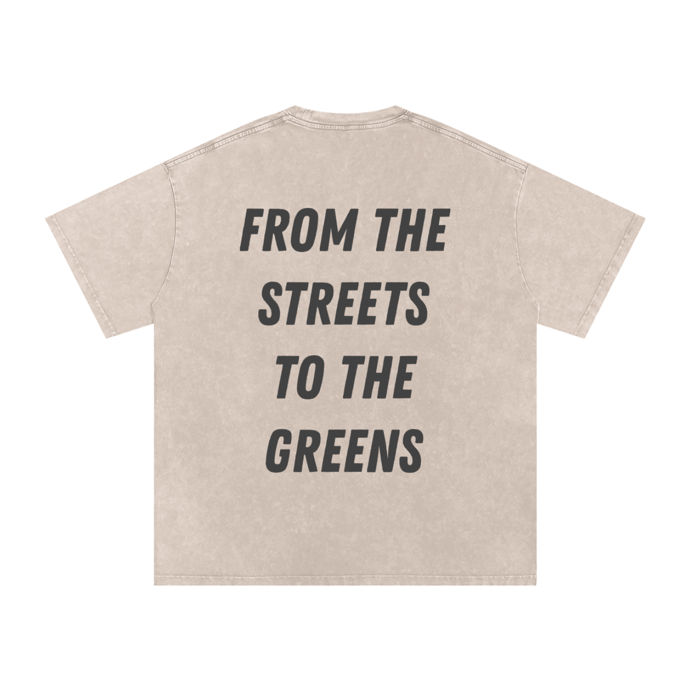 Snow Washed Oversized Cotton T-Shirt - Flipping Birdies