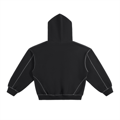 Birdies Contrast-Stitched Boxy Fleece Hoodie