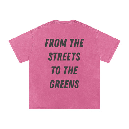 Snow Washed Oversized Cotton T-Shirt - Flipping Birdies