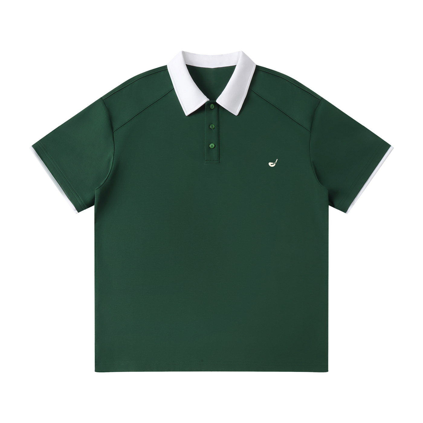 Contrast Collar Raglan Polo Shirt - Flipping Birdies