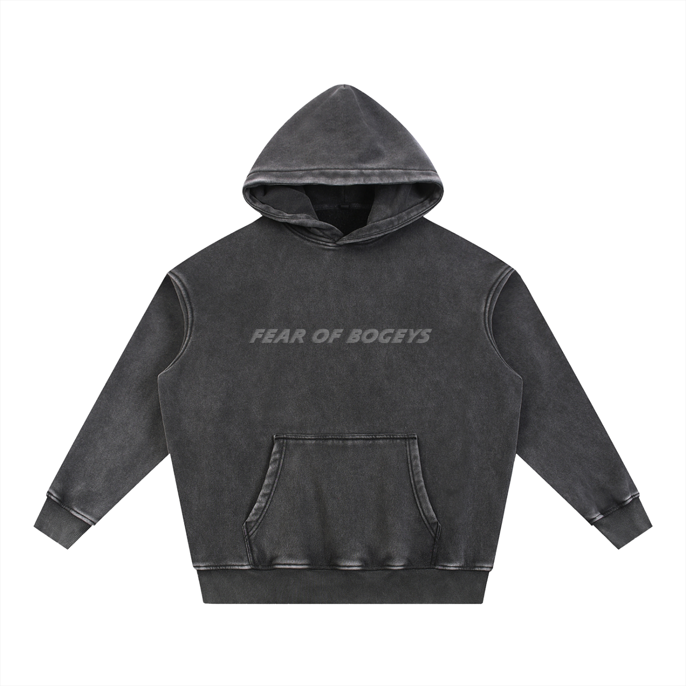 Fear of Bogeys SNOW WASHED Fleece Oversize Hoodie