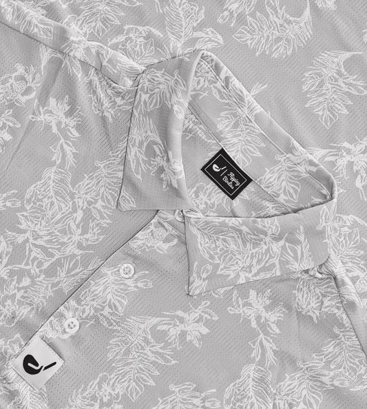 SMOKED FLORAL POLO - Flipping Birdies