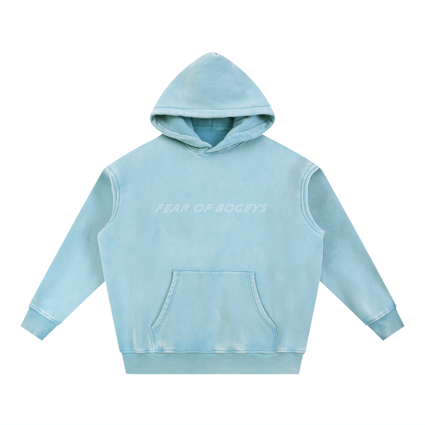 Fear of Bogeys SNOW WASHED Fleece Oversize Hoodie