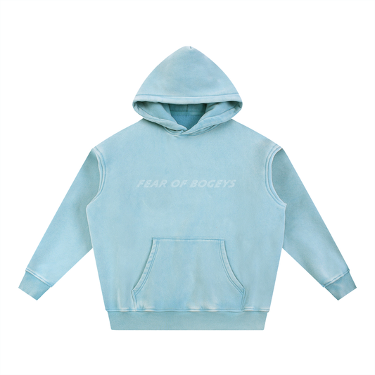 Fear of Bogeys SNOW WASHED Fleece Oversize Hoodie