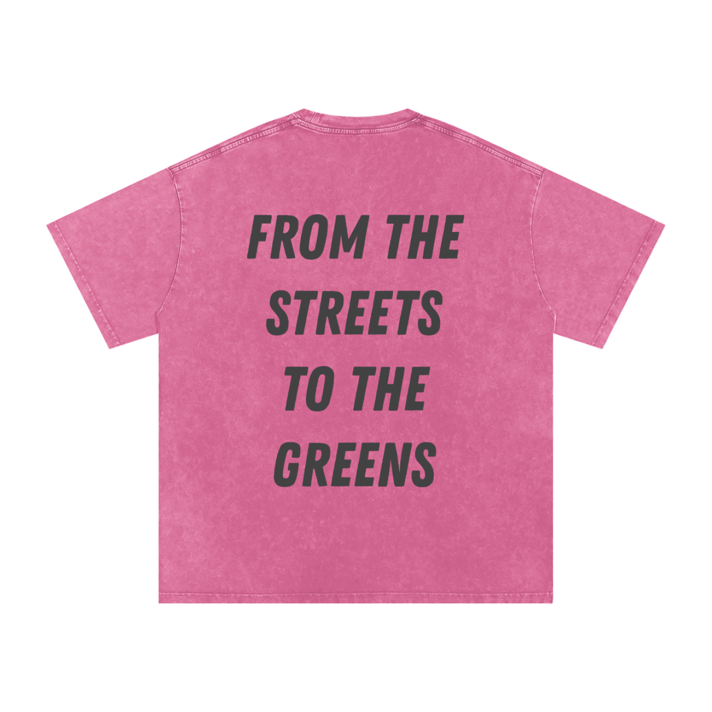 Snow Washed Oversized Cotton T-Shirt - Flipping Birdies