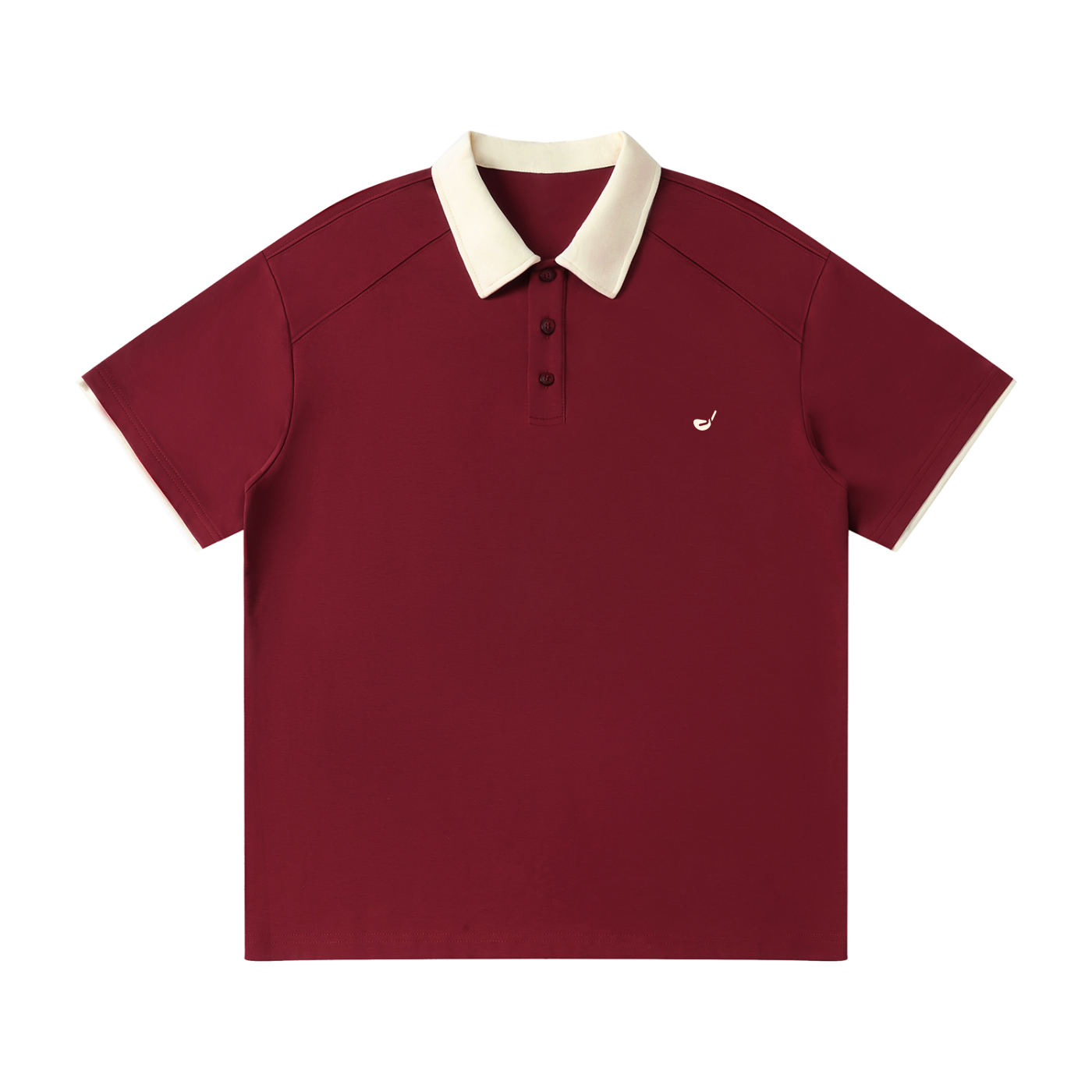 Contrast Collar Raglan Polo Shirt - Flipping Birdies