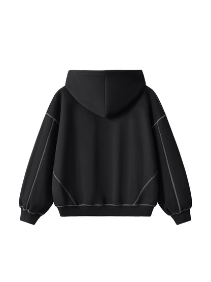 Birdies Contrast-Stitched Boxy Fleece Hoodie