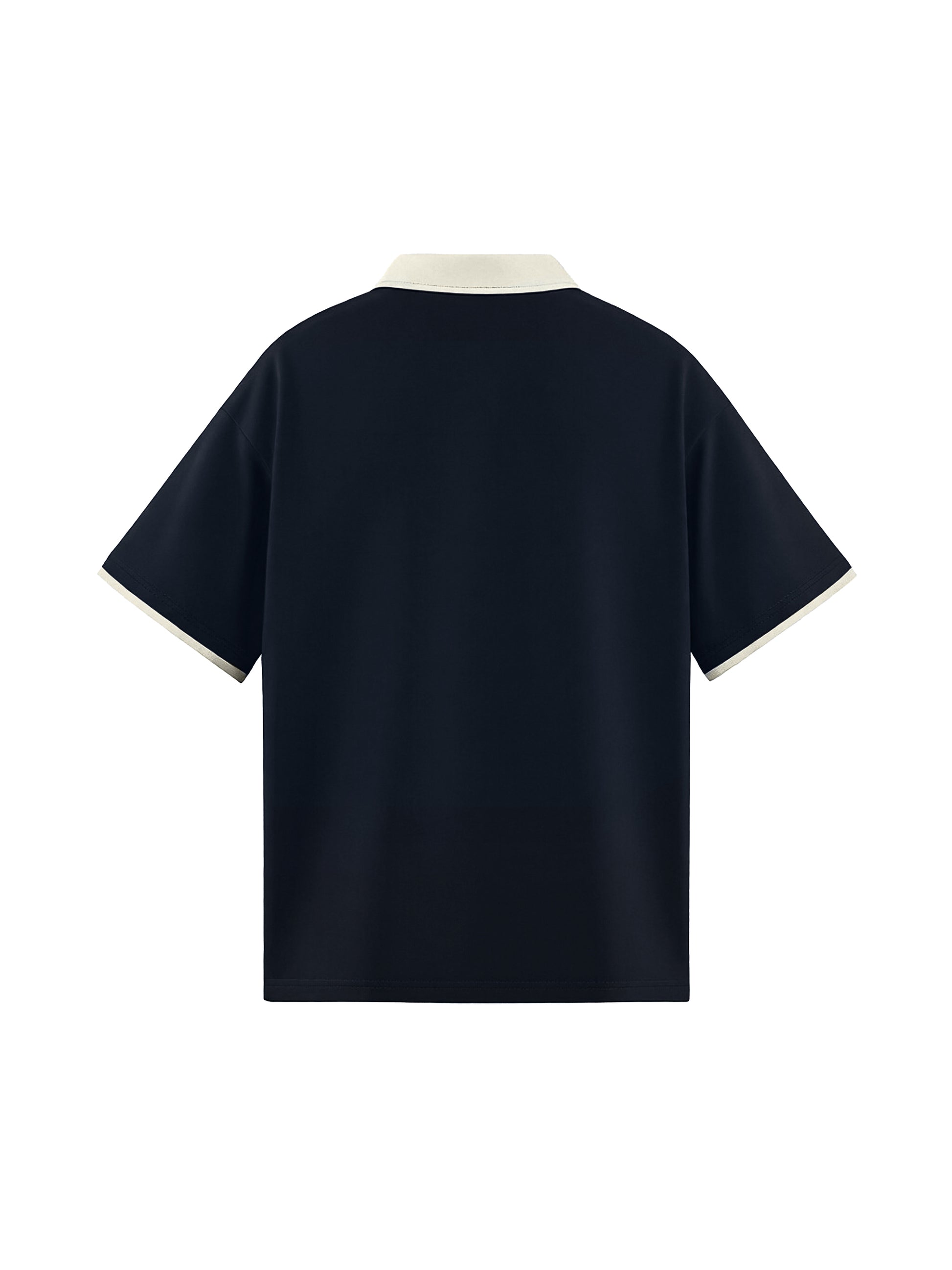 Contrast Collar Raglan Polo Shirt - Flipping Birdies